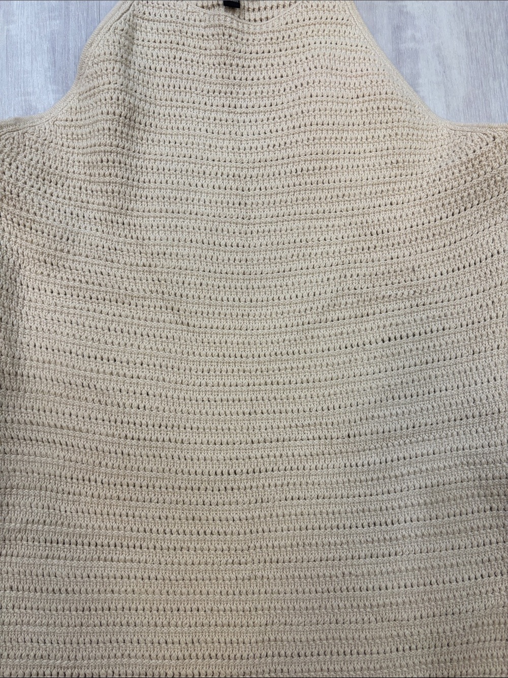 Banana Republic Cream Crochet Halter Dress size Large - Picture 4 of 6